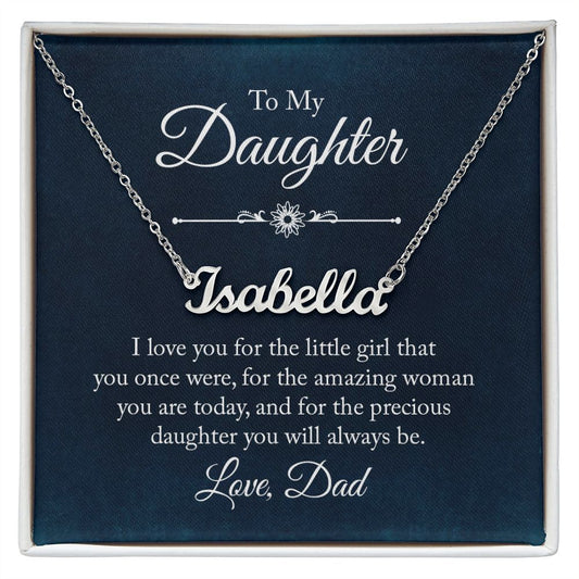 Personalized Name Necklace Gift For Daughter