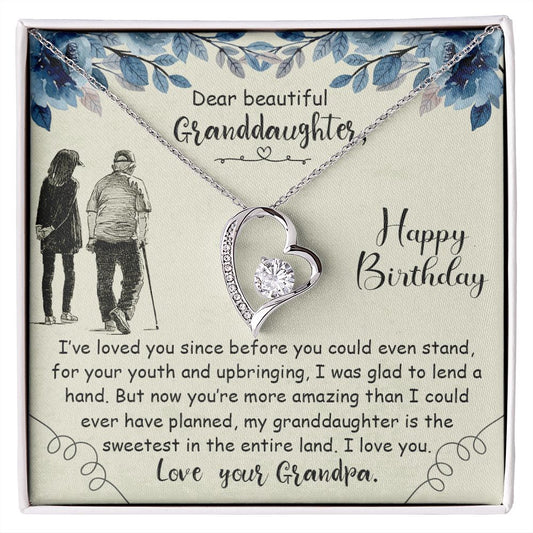 Forever Love Necklace Gift For Granddaughter